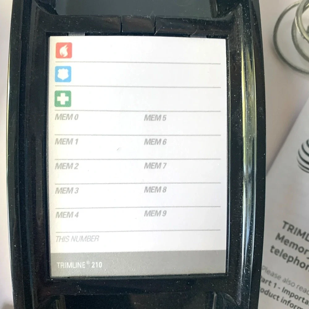 AT&T 210 Black Trimline Telephone w/13 Number Memory Additional Features w/ Box‎ - Picture 10 of 13